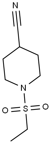 1-(ethylsulfonyl)piperidine-4-carbonitrile Struktur