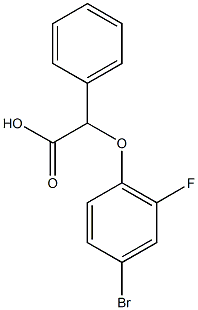 2-(4-bromo-2-fluorophenoxy)-2-phenylacetic acid Struktur
