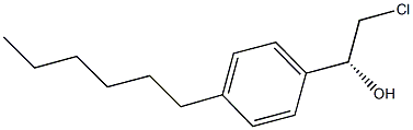 (1R)-2-CHLORO-1-(4-HEXYLPHENYL)ETHANOL Struktur