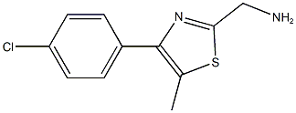 [4-(4-chlorophenyl)-5-methyl-1,3-thiazol-2-yl]methanamine Struktur