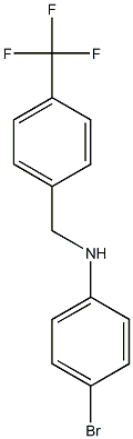 4-bromo-N-{[4-(trifluoromethyl)phenyl]methyl}aniline Structure
