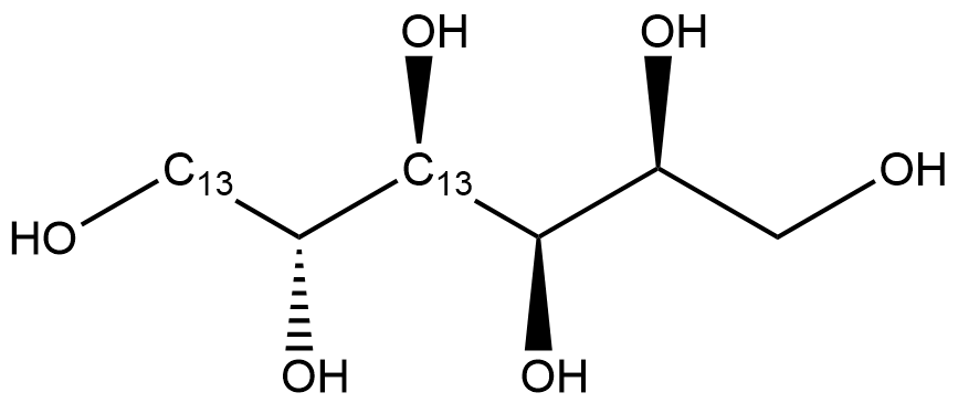D-[4,6-13C2]GLUCITOL Struktur
