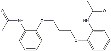 N-{2-[3-(2-acetamidophenoxy)propoxy]phenyl}acetamide Struktur
