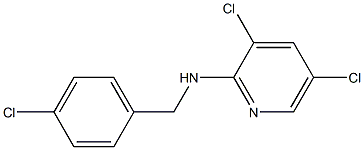 3,5-dichloro-N-[(4-chlorophenyl)methyl]pyridin-2-amine Struktur