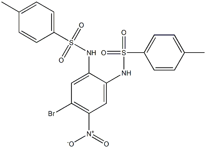 N,N'-(4-bromo-5-nitro-1,2-phenylene)bis(4-methylbenzenesulfonamide) Struktur