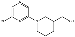 2-Chloro-6-(3-hydroxymethylpiperidin-1-yl)pyrazine Struktur