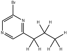 2-Bromo-6-(n-propyl-d7)-pyrazine Struktur
