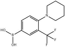 (4-(piperidin-1-yl)-3-(trifluoromethyl)phenyl)boronic acid Struktur