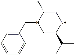 (2R,5S)-1-BENZYL-2-METHYL-5-(PROPAN-2-YL)PIPERAZINE Struktur