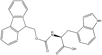 (S)-2-((((9H-fluoren-9-yl)methoxy)carbonyl)amino)-3-(1H-indol-4-yl)propanoic acid Struktur