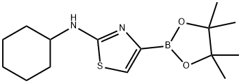2-CYCLOHEXYLAMINOTHIAZOLE-4-BORONIC ACID PINACOL ESTER|
