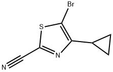 5-Bromo-4-cyclopropyl-2-cyanothiazole, 1314357-24-8, 結(jié)構(gòu)式