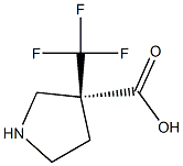 (S)-3-(trifluoromethyl)pyrrolidine-3-carboxylic acid Struktur