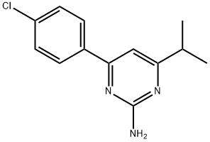 2-Amino-4-(4-chlorophenyl)-6-(iso-propyl)pyrimidine Struktur
