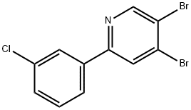 3,4-Dibromo-6-(3-chlorophenyl)pyridine Struktur