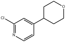 2-Chloro-4-(4-tetrahydropyranyl)pyridine Struktur