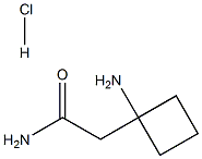 2-(1-aminocyclobutyl)acetamide hydrochloride Struktur