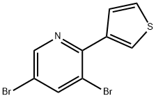 3,5-Dibromo-2-(3-thienyl)pyridine Struktur