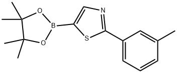 5-(4,4,5,5-tetramethyl-1,3,2-dioxaborolan-2-yl)-2-(m-tolyl)thiazole Struktur