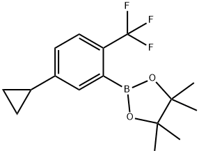 2-(5-cyclopropyl-2-(trifluoromethyl)phenyl)-4,4,5,5-tetramethyl-1,3,2-dioxaborolane Structure