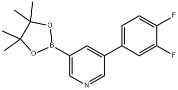 5-(3, 4-Difluorophenyl)pyridine-3-boronic acid pinacol ester Structure