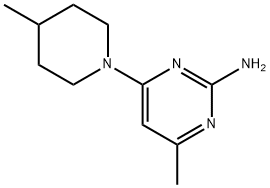 2-Amino-4-(4-methylpiperidin-1-yl)-6-methylpyrimidine Struktur