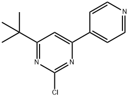 2-chloro-4-(pyridin-4-yl)-6-(tert-butyl)pyrimidine Struktur