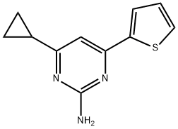 2-amino-4-(2-thienyl)-6-cyclopropylpyrimidine Struktur
