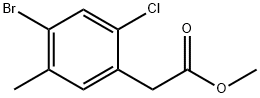 Benzeneacetic acid, 4-bromo-2-chloro-5-methyl-, methyl ester Structure