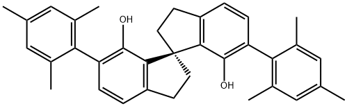 (R)-2,2',3,3'-Tetrahydro-6,6'-bis(2,4,6-trimethylphenyl)-1,1'-spirobi[1H-indene]-7,7'-diol Struktur