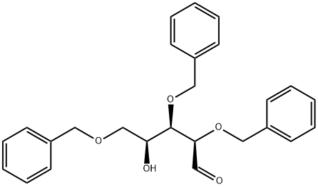 L-Lyxose, 2,3,5-tris-O-(phenylmethyl)- Struktur