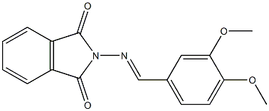 2-[(E)-[(3,4-dimethoxyphenyl)methylidene]amino]-2,3-dihydro-1H-isoindole-1,3-dione Struktur