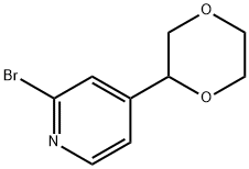 2-bromo-4-(1,4-dioxan-2-yl)pyridine|