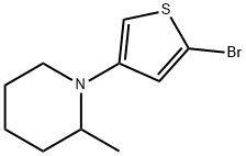 2-Bromo-4-(2-methylpiperidin-1-yl)thiophene Struktur