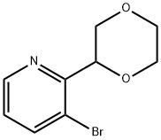 3-Bromo-2-(1,4-dioxan-2-yl)pyridine, 1622834-84-7, 結(jié)構(gòu)式