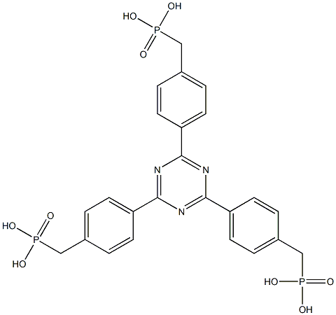 2,4,6-Tris[4-(phosphonomethyl)phenyl]-1,3,5-triazine Struktur