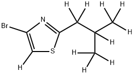 4-Bromo-2-(iso-butyl)thiazole-d10 Struktur