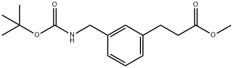 methyl 3-(3-tert-butyloxycarbonylaminomethylphenyl)propionate Struktur