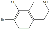 7-bromo-8-chloro-1,2,3,4-tetrahydroisoquinoline Struktur