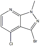 3-bromo-4-chloro-1-methyl-1H-pyrazolo[3,4-b]pyridine Struktur