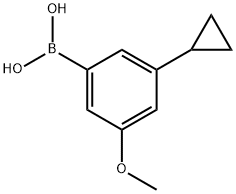 (3-cyclopropyl-5-methoxyphenyl)boronic acid Struktur