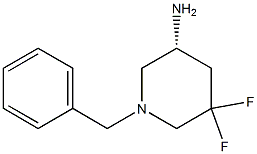 (R)-1-benzyl-5,5-difluoropiperidin-3-amine Struktur