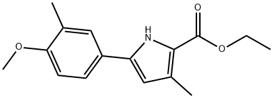 Ethyl 5-(4-methoxy-3-methylphenyl)-3-methyl-1H-pyrrole-2-carboxylate, 2104163-54-2, 結(jié)構(gòu)式