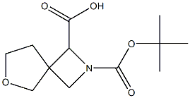 2-(tert-butoxycarbonyl)-6-oxa-2-azaspiro[3.4]octane-1-carboxylic acid Struktur