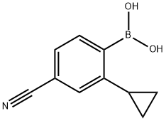 (4-cyano-2-cyclopropylphenyl)boronic acid Struktur