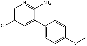 5-chloro-3-(4-methylthiophenyl)-2-pyridinamine Struktur