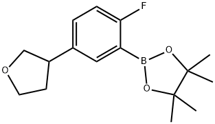 3-(3-tetrahydrofuranyl)-6-fluorophenylboronic acid pinacol ester Struktur