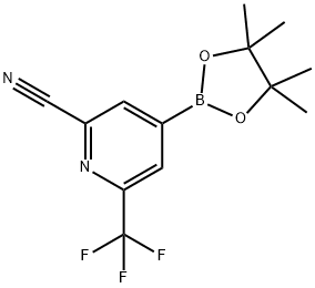 2-Cyano-6-(trifluoromethyl)pyridine-4-boronic acid pinacol ester Struktur
