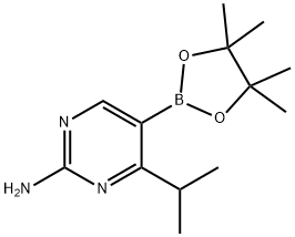 2-Amino-4-(iso-propyl)pyrimidine-5-boronic acid pinacol ester Struktur