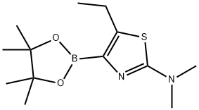 5-ethyl-2-(dimethylamino)thiazole-4-boronic acid pinacol ester Struktur